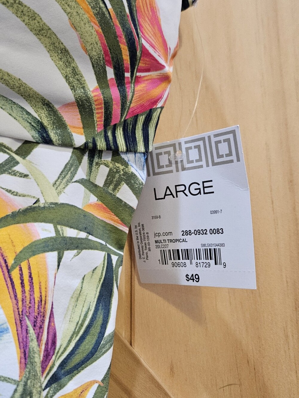 NWT | Liz Claiborne Tropical Floral Tankini Swimsuit Set | Large - Picture 3 of 9
